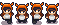 A downwards walking sheet of a commisioned character