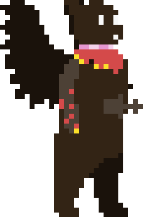 Pixel art of Jack Noir, from Homestuck